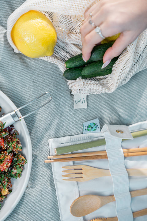 Bamboo cutlery set