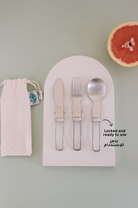 Foldable cutlery set